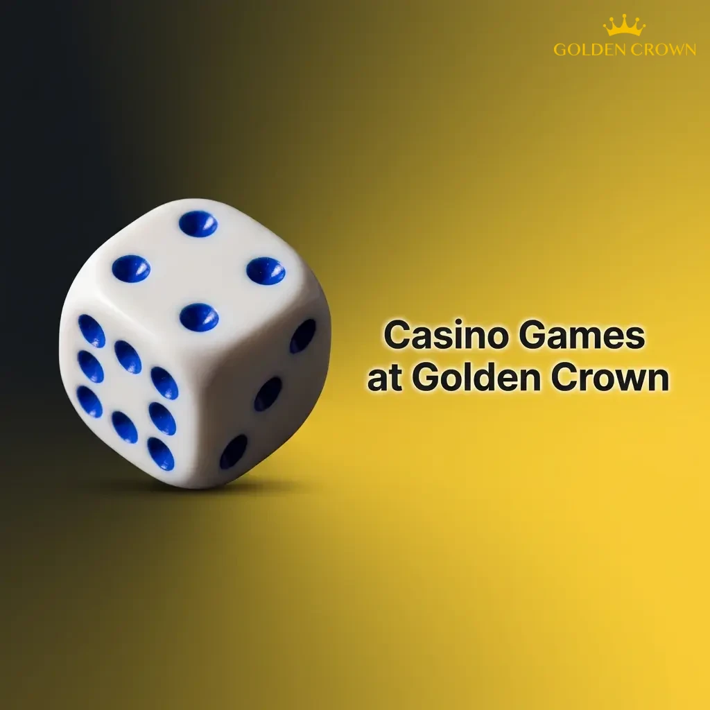 Casino game categories at Golden Crown including slots, live dealer, table games, poker, and crash games