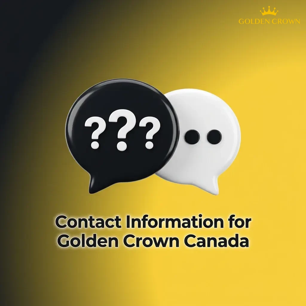 Golden Crown Canada contact options: live chat, email support, FAQ help centre, and responsible gambling resources