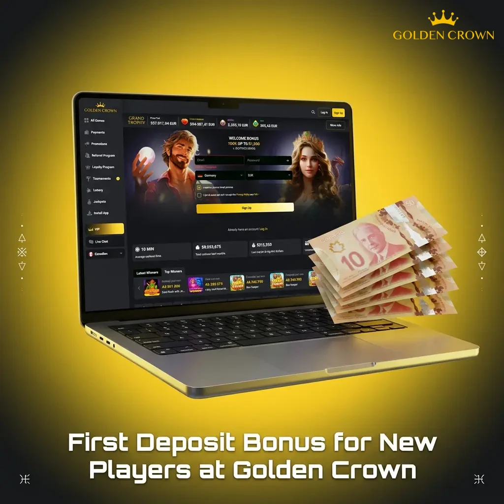 Golden Crown Casino first deposit bonus: 100% up to $1,500 CAD plus 300 free spins for new players