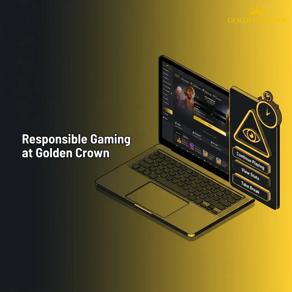 Golden Crown responsible gaming tools including deposit limits, self-exclusion, and support links for Canadian players.