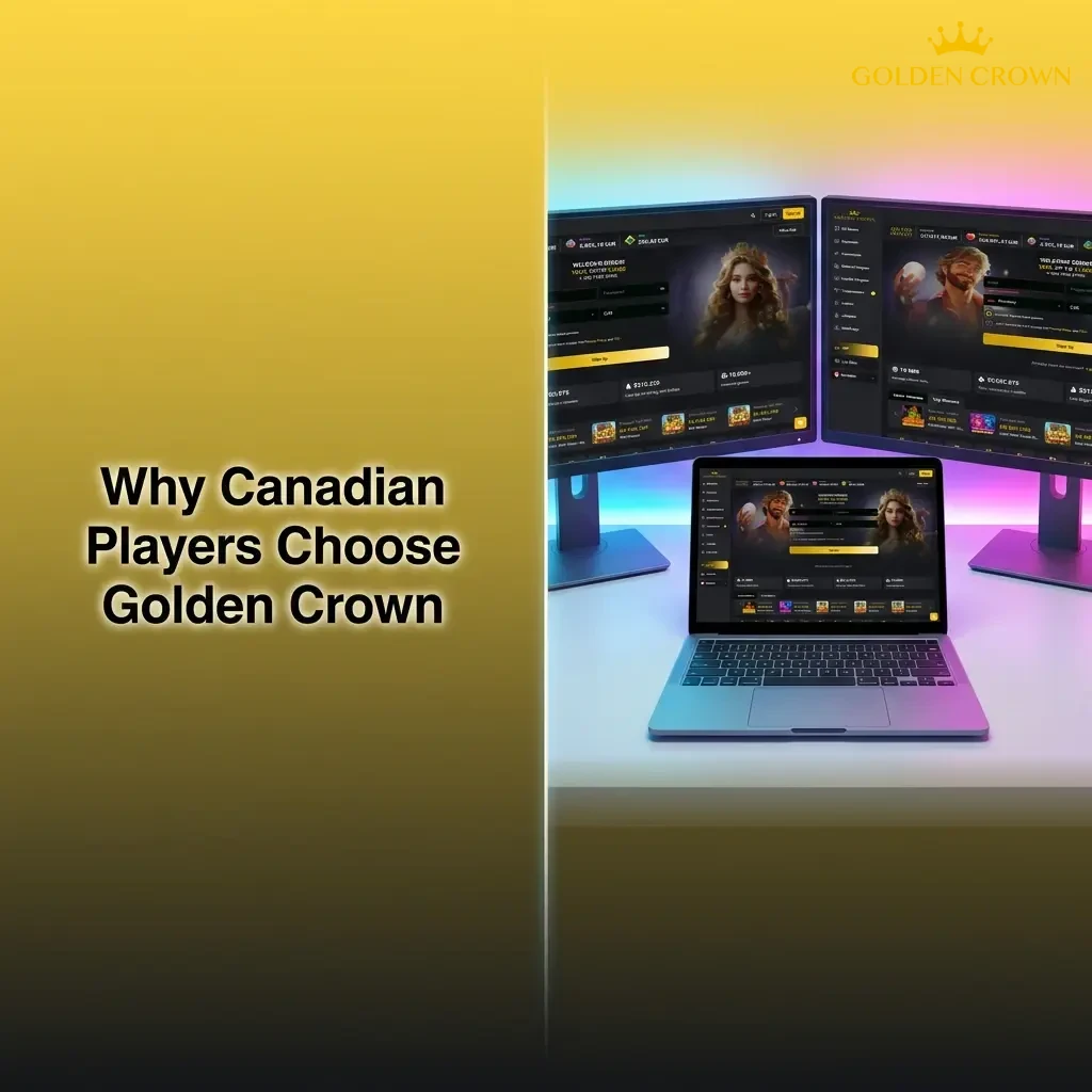 Canadian player using Golden Crown casino app on mobile, enjoying sports betting and casino games securely